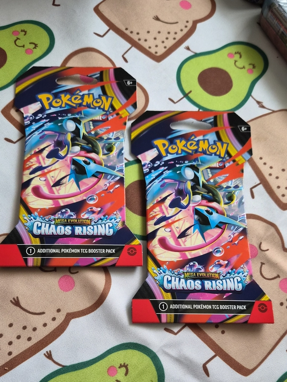 Pokémon TCG Chaos Rising Booster Pack (2) - Blue & Red Artwork